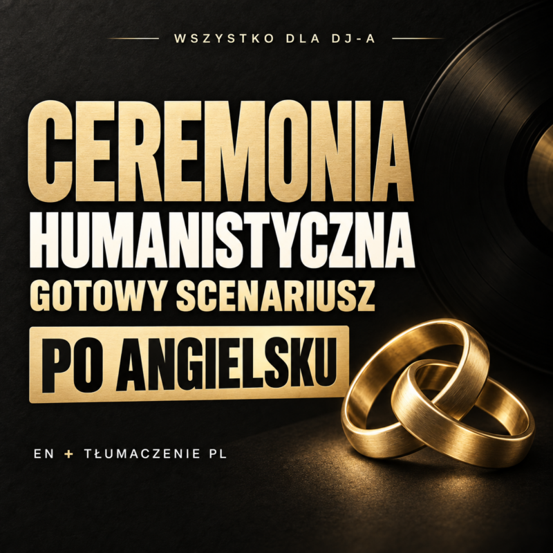 Ceremonia humanistyczna po angielsku – scenariusz – czarno-złota okładka