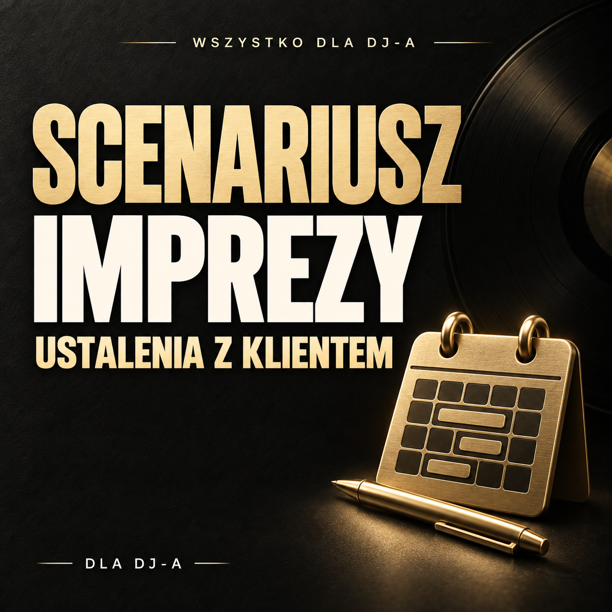 Scenariusz imprezy okolicznościowej – czarno-złota okładka
