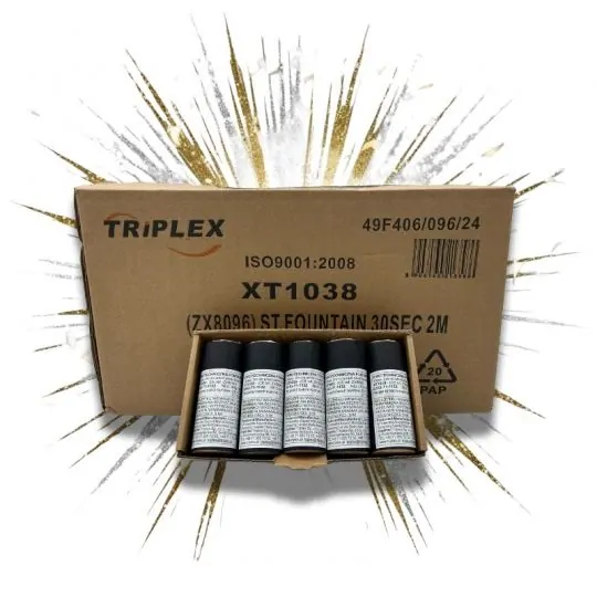 Zestaw 100 sztuk - Fontanna iskier XT1038 - 2 metry, 30 sekund, NO SMELL