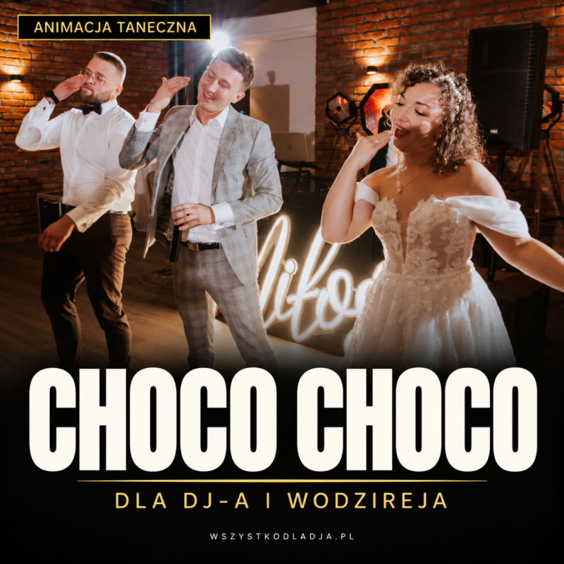 CHOCO CHOCO – czarno-złota okładka ze zdjęciem tańczących uczestników