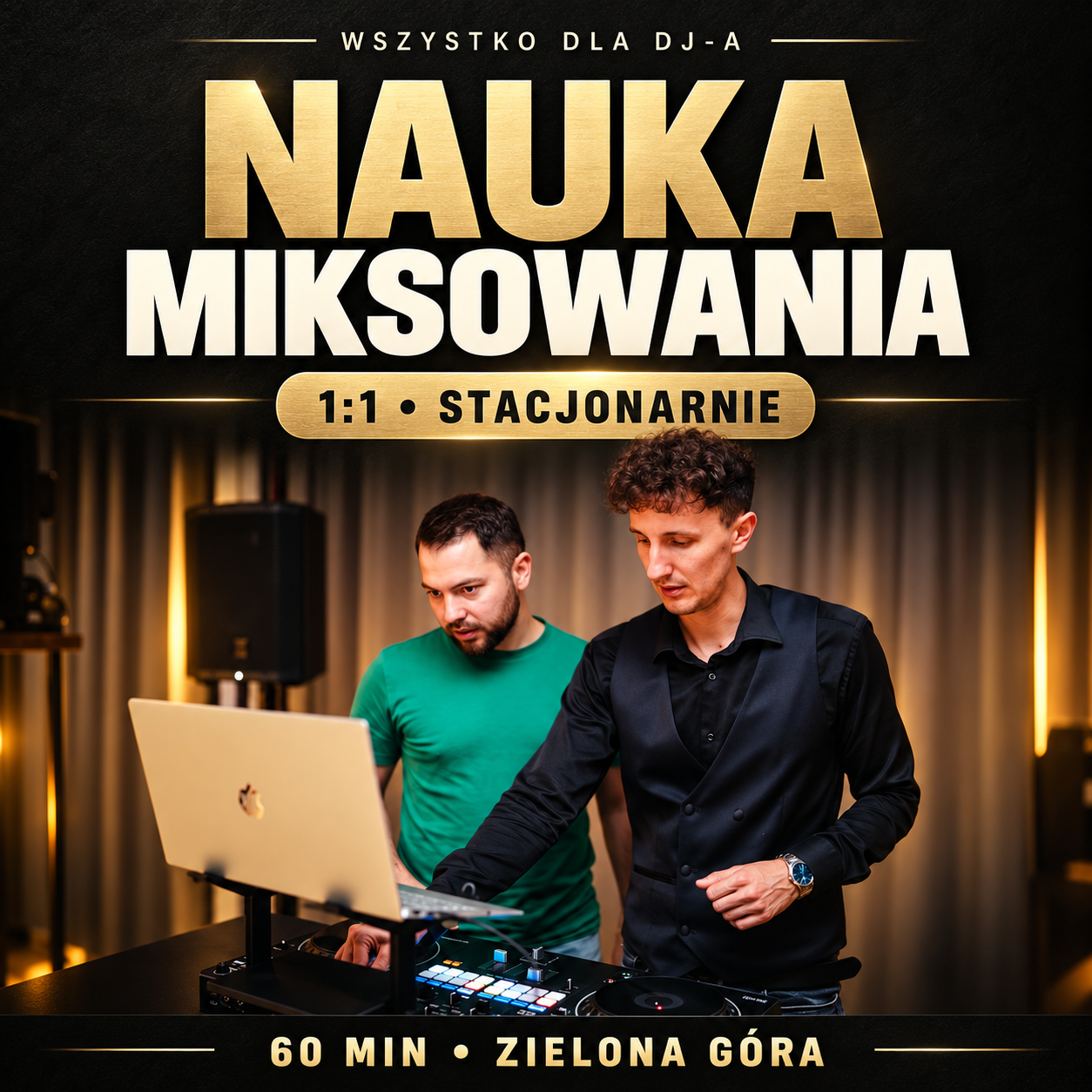 Nauka miksowania 1:1 w Zielonej Górze – 60 minut zajęć przy konsoli DJ-skiej