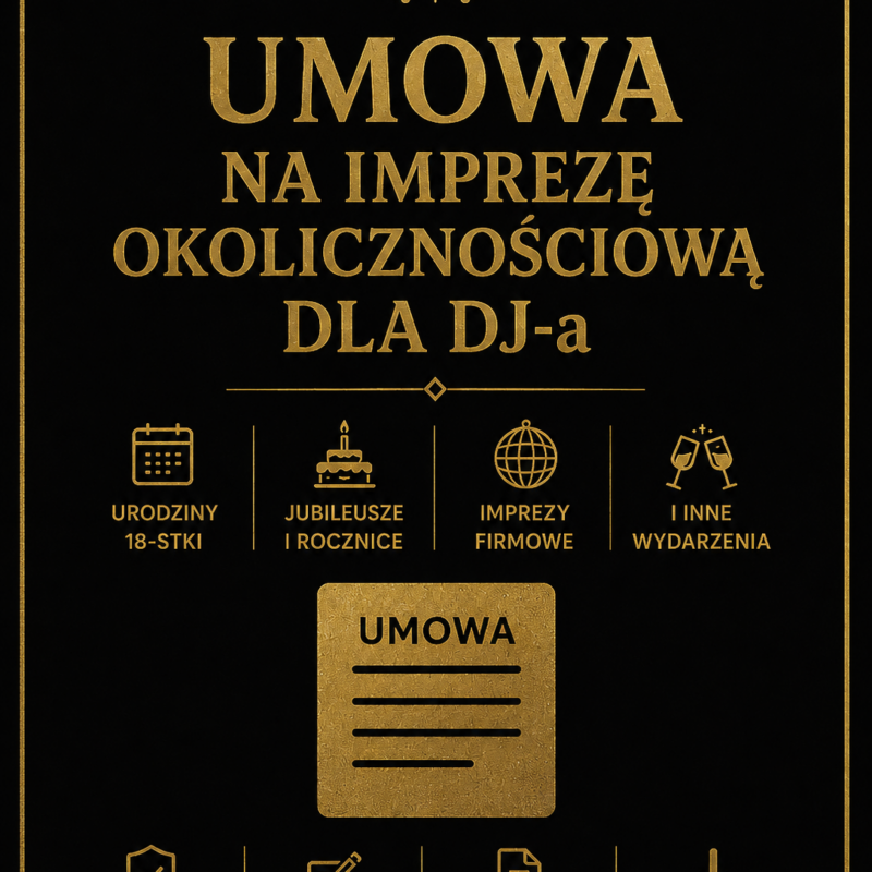 Umowa Dja na imprezę okolicznościową
