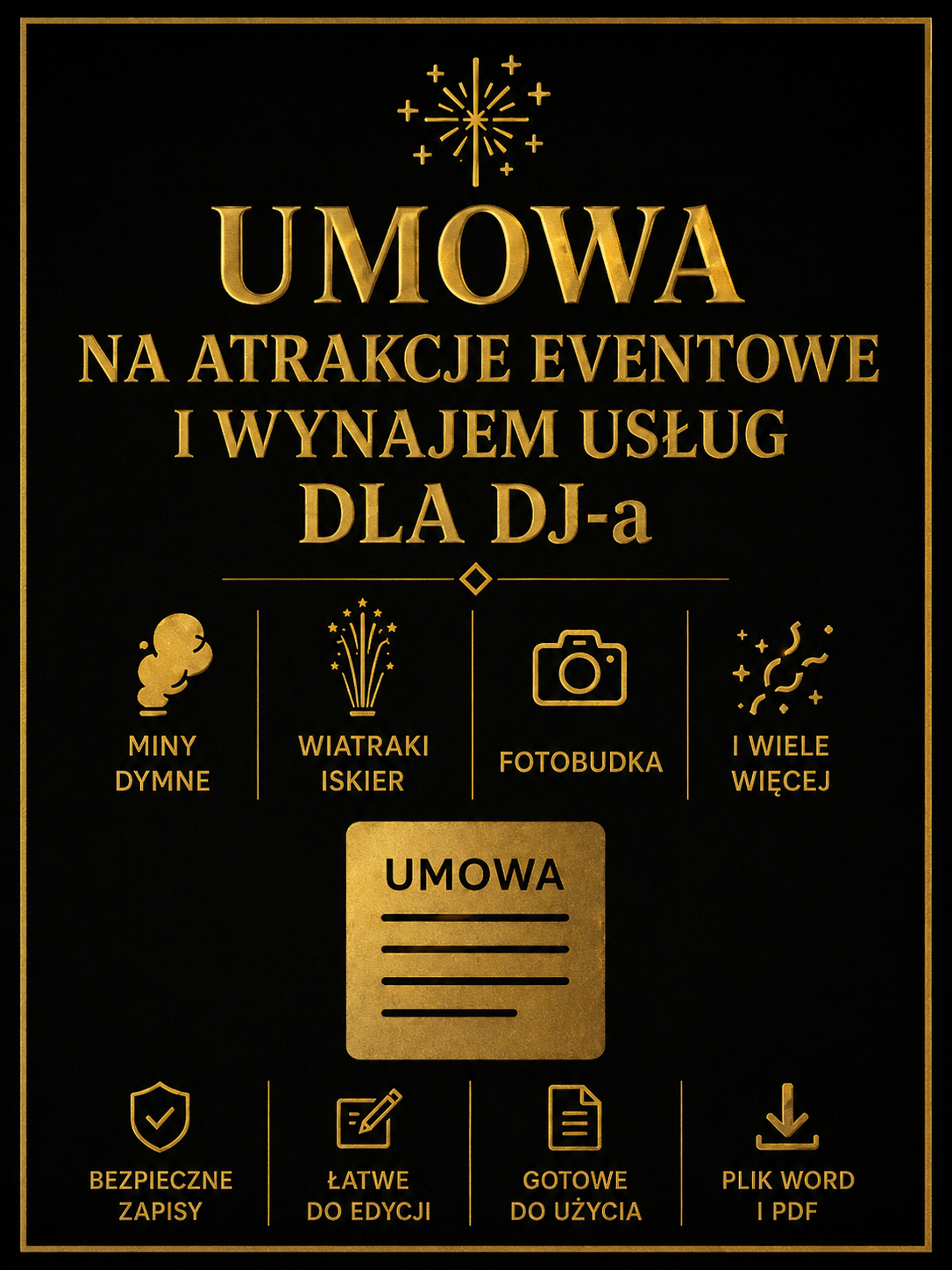 Umowa na dodatkowe atrakcje i usługi