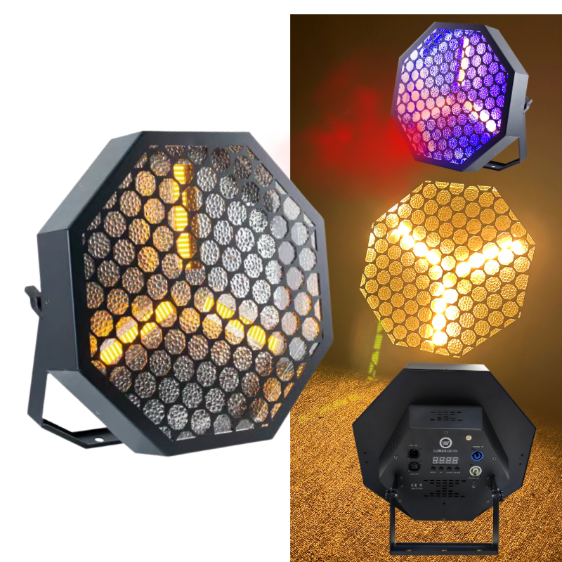 LIGHT4ME LUMEN OCTO – reflektor sceniczny retro 3x60W WW COB + 48x0,3W RGB DMX