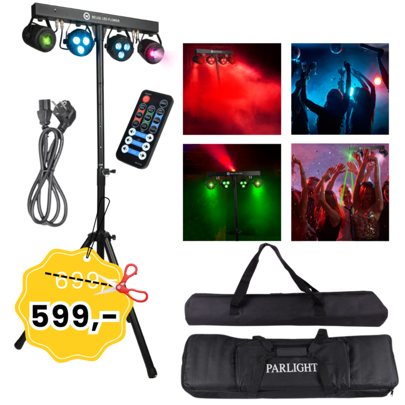 LIGHT4ME BELKA LED FLOWER – zestaw oświetleniowy ze statywem