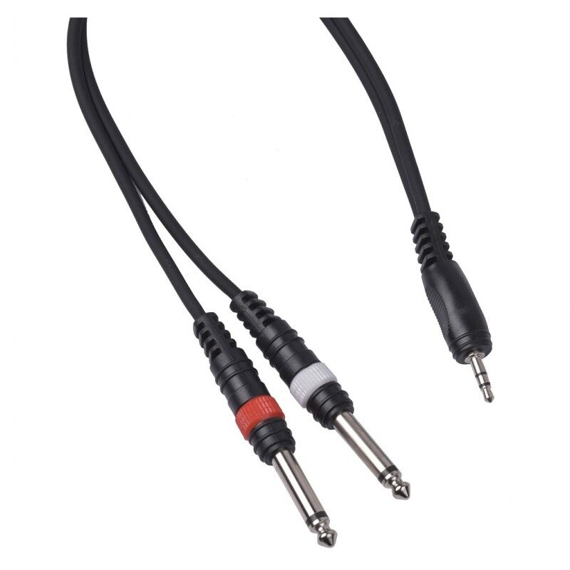 CABLE4ME Mini Jack 3,5 mm – 2× Jack 6,3 mm 3 m