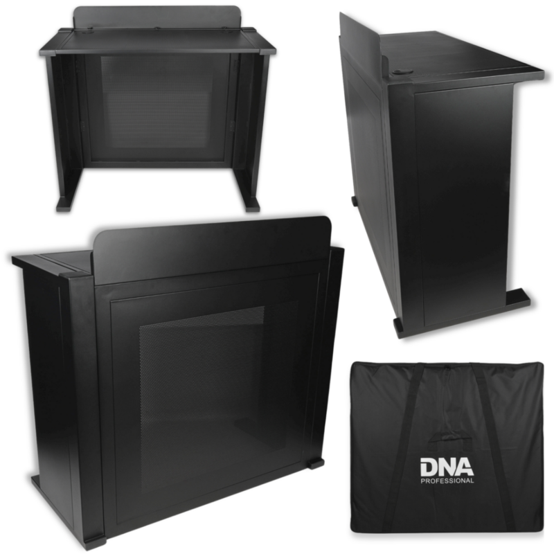 DNA DJ BOOTH MESH BK – profesjonalne stanowisko DJ z perforowanym frontem