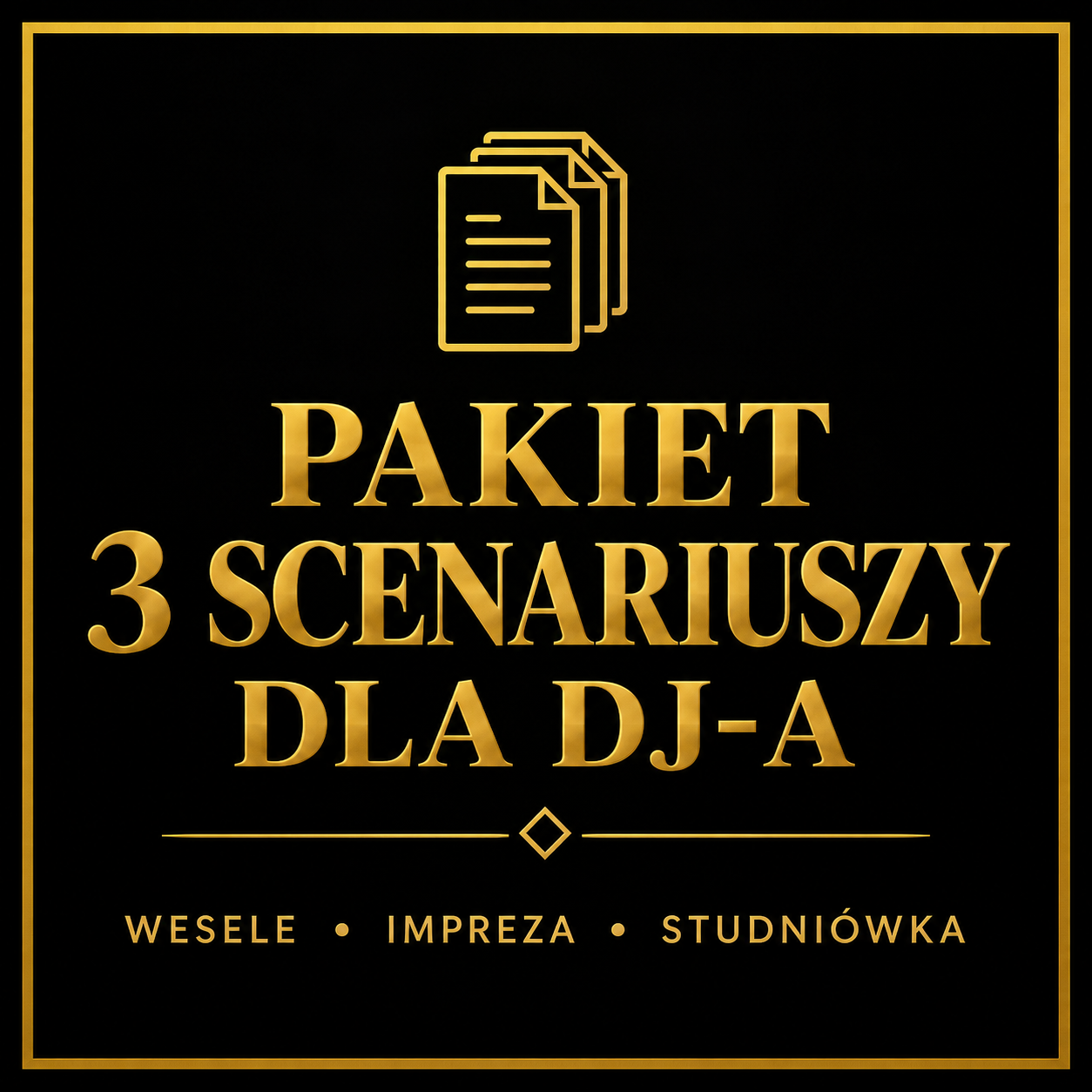 Pakiet 3 scenariuszy dla DJ-a – wesele, impreza, studniówka