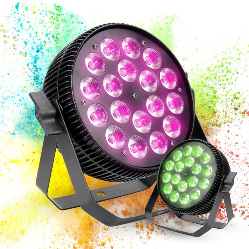 LIGHT4ME ALU TETRA RGBW PAR 18x10W – reflektor LED DMX Powercon