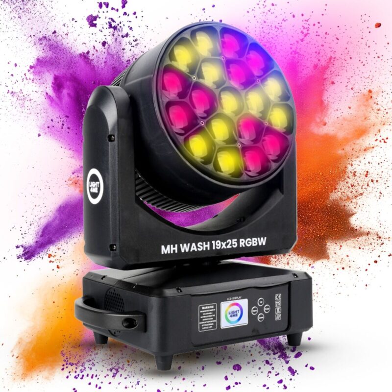 LIGHT4ME MH WASH 19x25 RGBW głowica ruchoma WASH LED DMX ZOOM