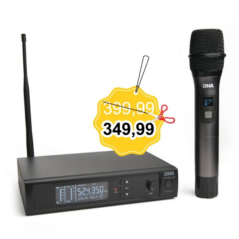 DNA VM VOCAL SET – mikrofon bezprzewodowy UHF 518–542 MHz + odbiornik