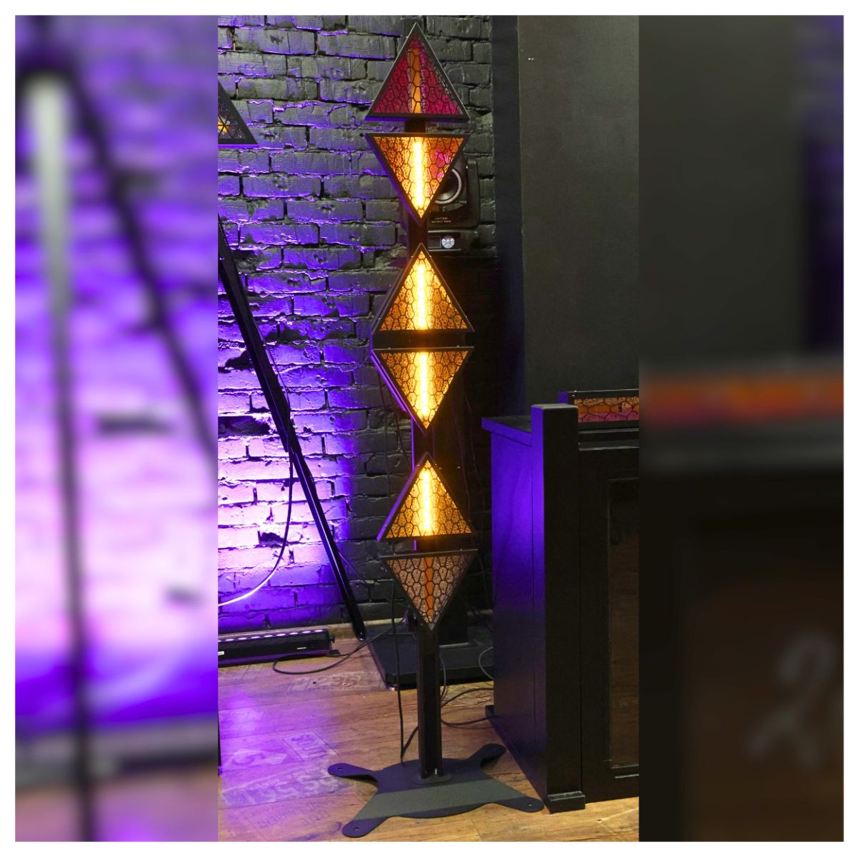 EVOLIGHTS LUMEN ONE – reflektor sceniczny retro 6x60W WW + 96x0,5W RGB LED DMX - obrazek 9