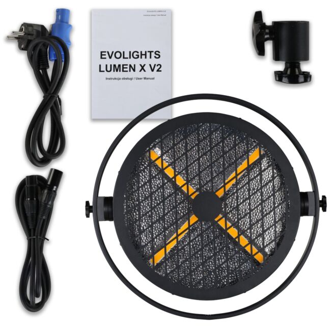 EVOLIGHTS LUMEN X V2 – reflektor sceniczny retro 4x80W Warm White + RGB DMX - obrazek 3