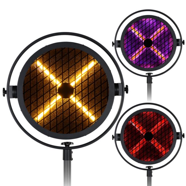 EVOLIGHTS LUMEN X V2 – reflektor sceniczny retro 4x80W Warm White + RGB DMX