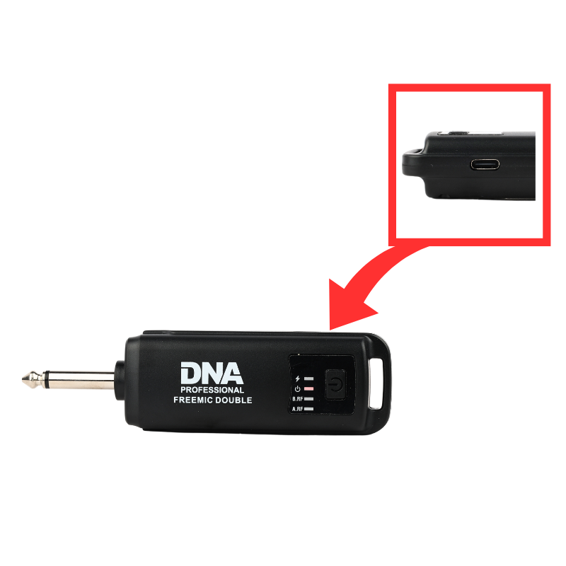 DNA FREEMIC DOUBLE – zestaw 2 mikrofonów bezprzewodowych 2,4 GHz + odbiornik - obrazek 4