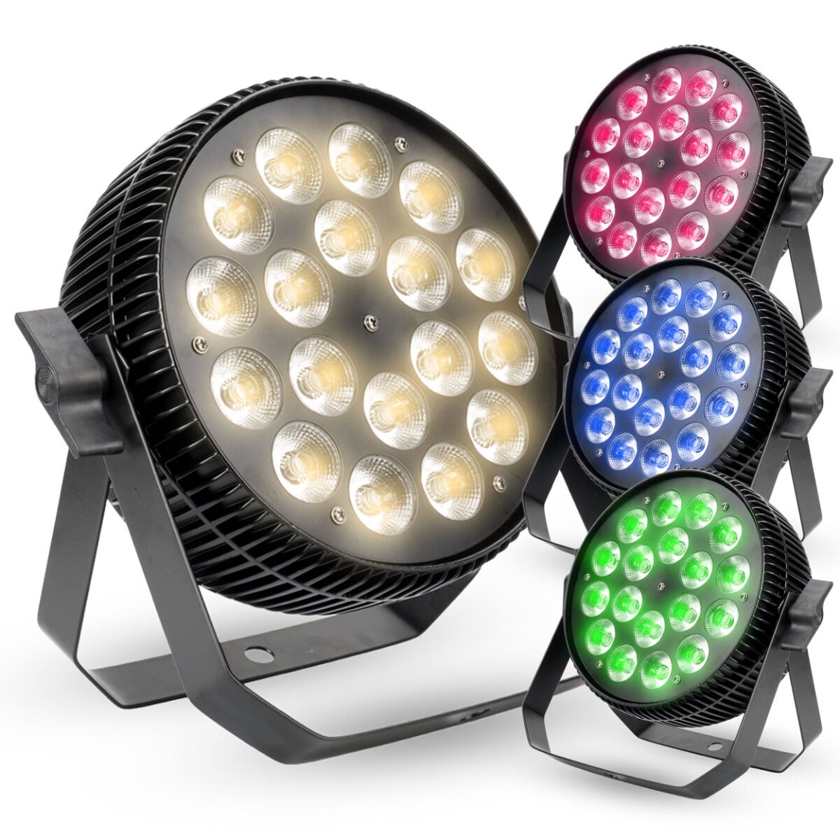 LIGHT4ME ALU TETRA RGBW PAR 18x10W – reflektor LED DMX Powercon - obrazek 8