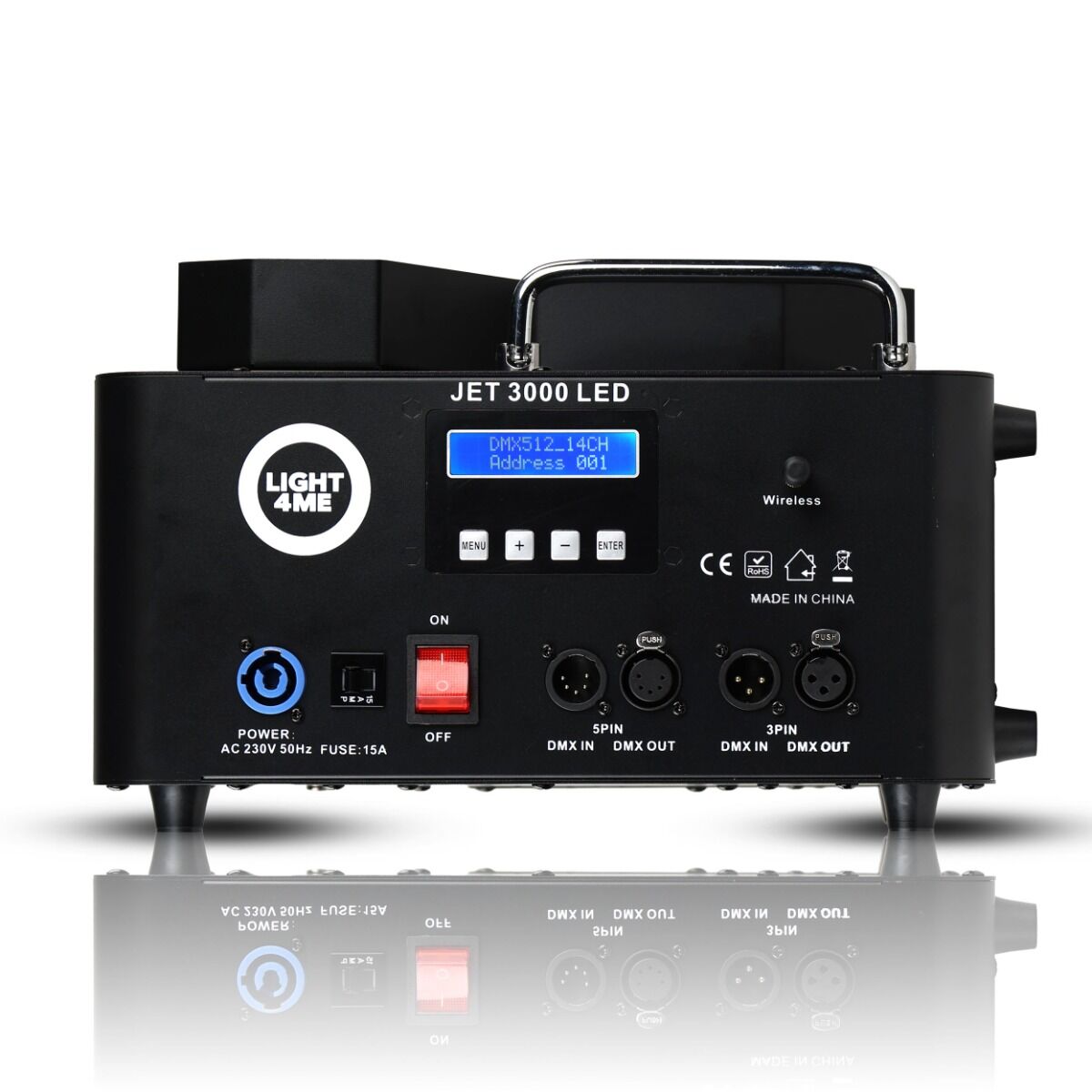 LIGHT4ME JET 3000 LED – pionowa wytwornica dymu 3000W RGBW DMX + pilot - obrazek 3