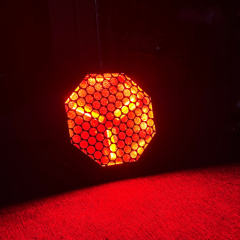 LIGHT4ME LUMEN OCTO – reflektor sceniczny retro 3x60W WW COB + 48x0,3W RGB DMX - obrazek 3