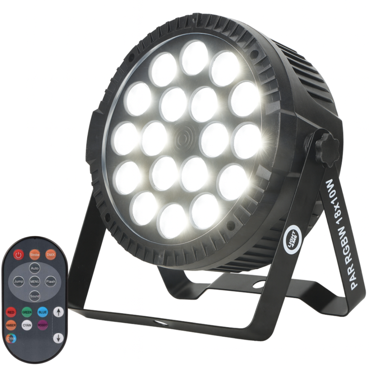 LIGHT4ME PAR RGBW 18x10W – reflektor sceniczny LED DMX + pilot - obrazek 11