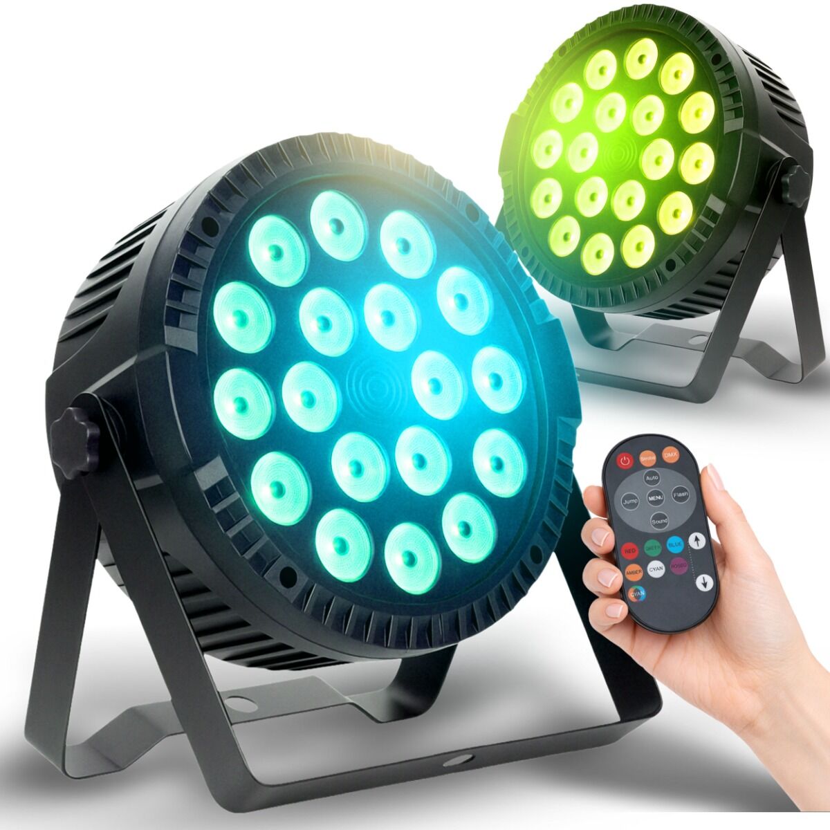 LIGHT4ME PAR RGBW 18x10W – reflektor sceniczny LED DMX + pilot - obrazek 14