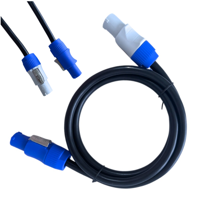 CABLE4ME PowerCON IN/OUT 2 m – kabel zasilający „podaj dalej” 3×2,5 mm²