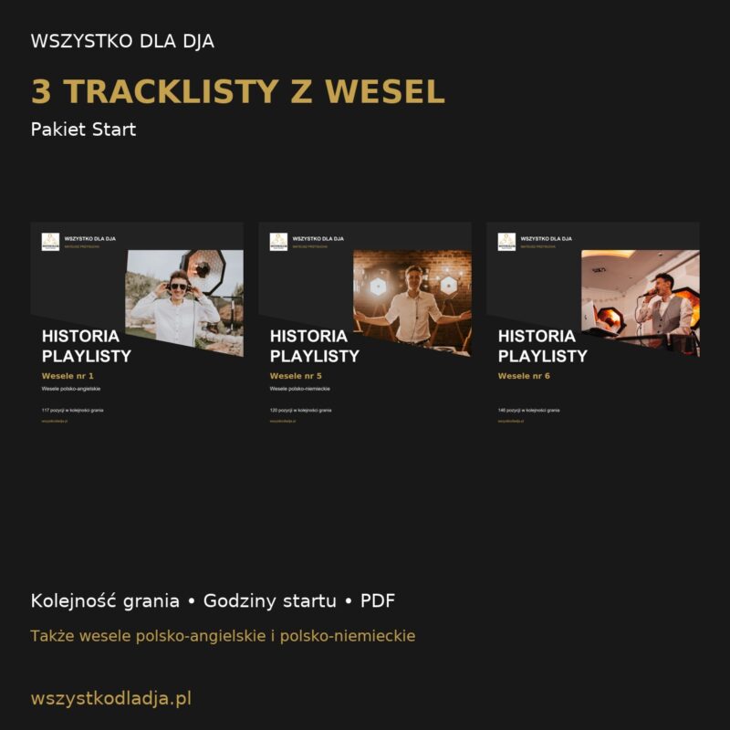 Okladka_Pakiet_Start Tak gram na weselach – pakiet Start 3 tracklisty DJ